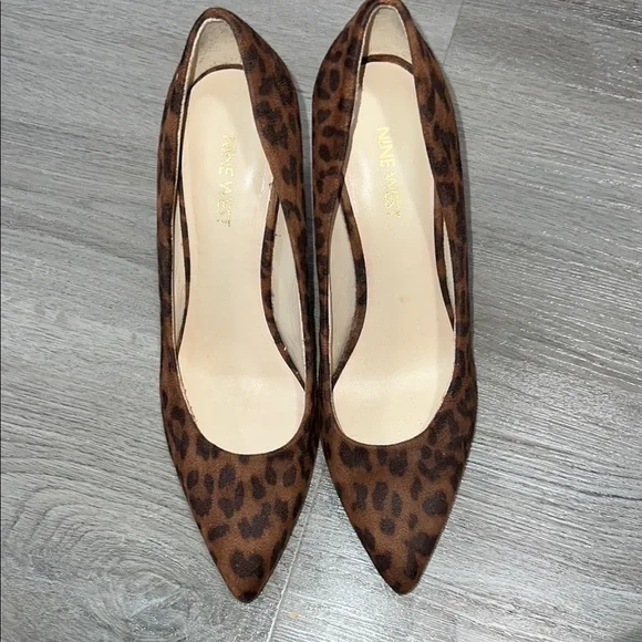 Nine West Brown Leopard Print Women's Shoes - Picture 1 of 8
